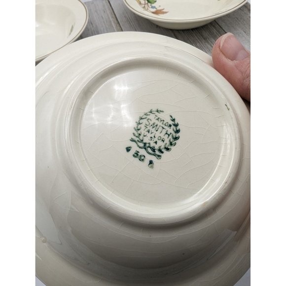 Vintage Set 4 Taylor Smith Taylor Dessert Bowl 5 3/8" Yellow Buttercups TST237 - Picture 7 of 8